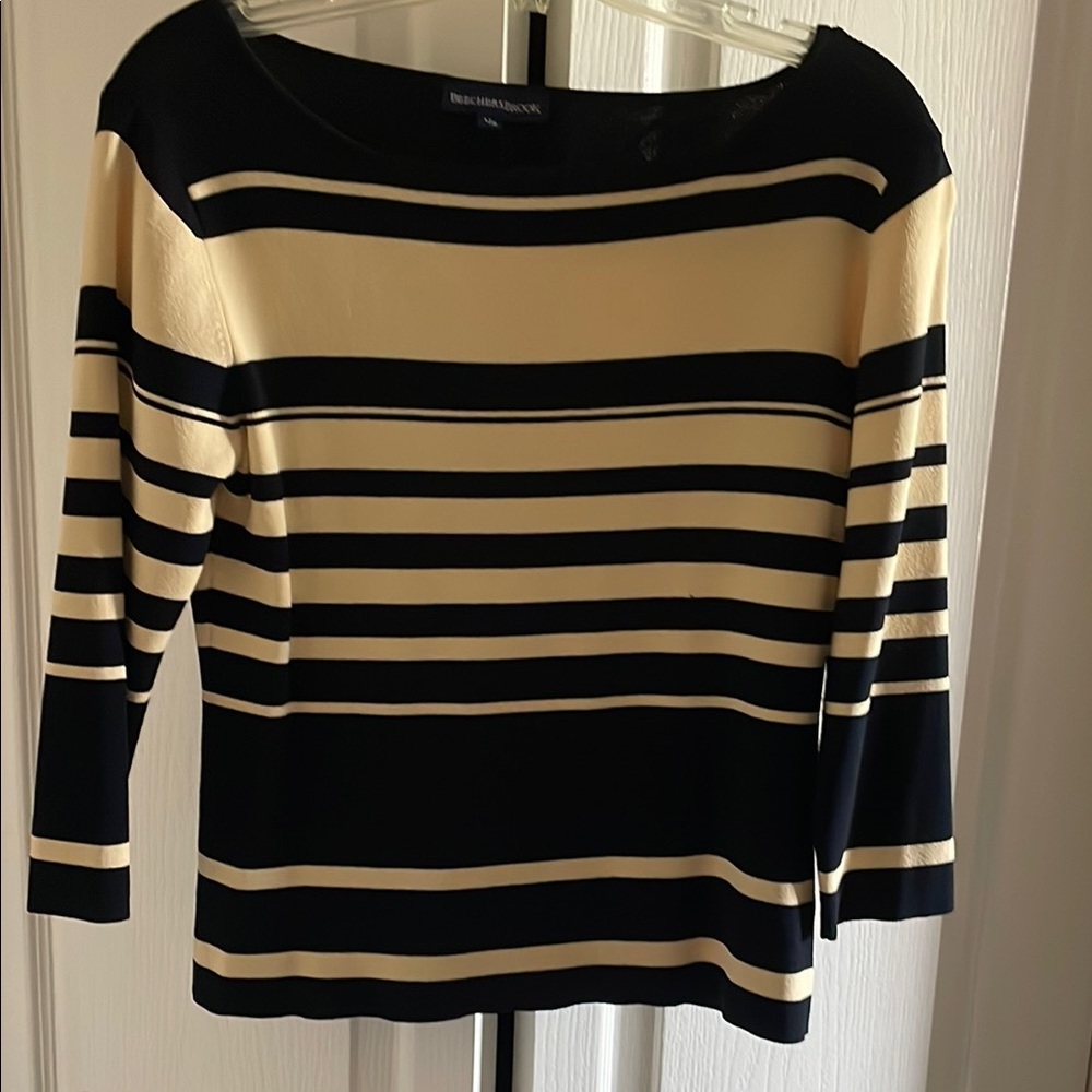 Black and Cream Striped Sweater